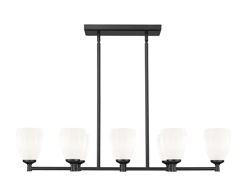 Oren 8 Light 41.75" Linear Pendant in Matte Black