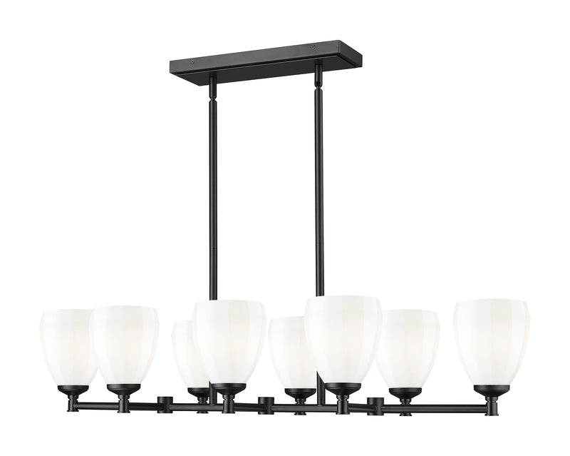 Oren 8 Light 41.75" Linear Pendant in Matte Black
