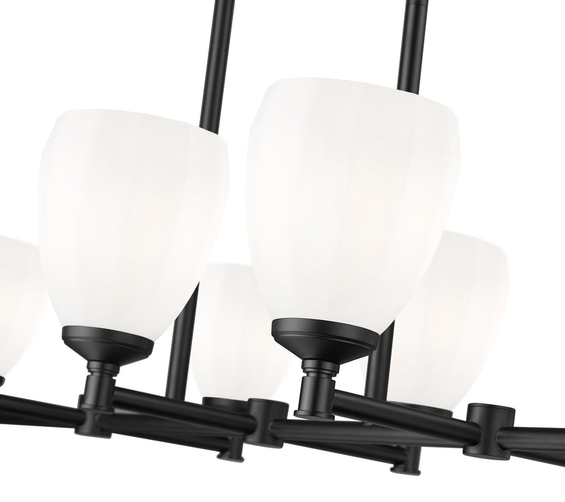 Oren 8 Light 41.75" Linear Pendant in Matte Black