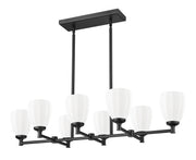 Oren 8 Light 41.75" Linear Pendant in Matte Black