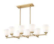 Oren 8 Light 41.75" Linear Pendant in Modern Gold