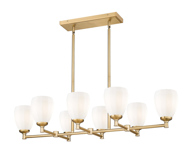 Oren 8 Light 41.75" Linear Pendant in Modern Gold