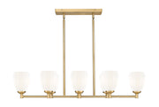 Oren 8 Light 41.75" Linear Pendant in Modern Gold