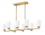 Oren 8 Light 41.75" Linear Pendant in Modern Gold