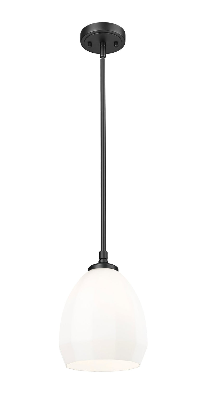 Oren 1 Light 8" Pendant in Matte Black