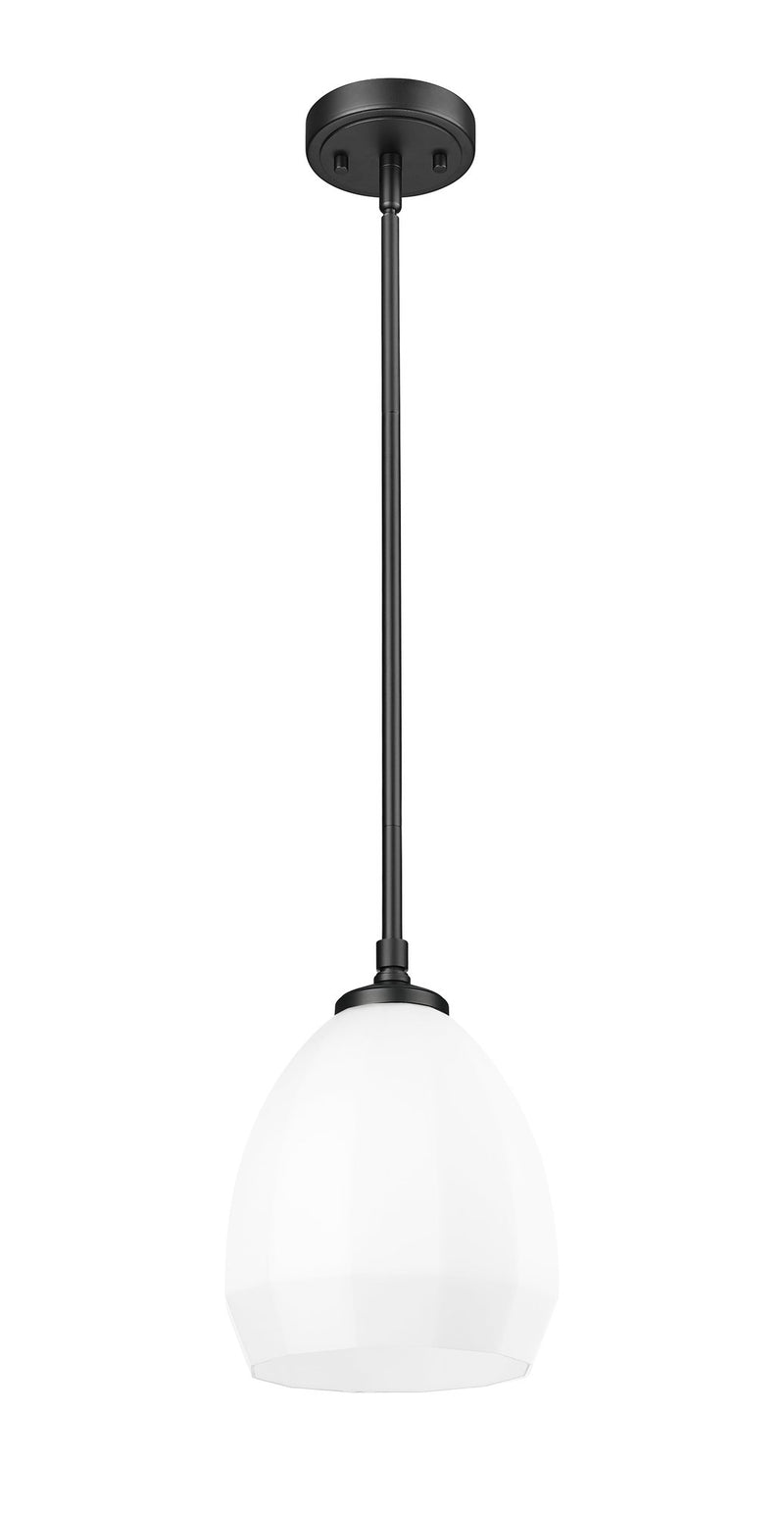Oren 1 Light 8" Pendant in Matte Black