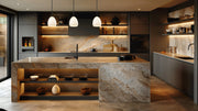 Oren 1 Light 8" Pendant in Matte Black in a room setting