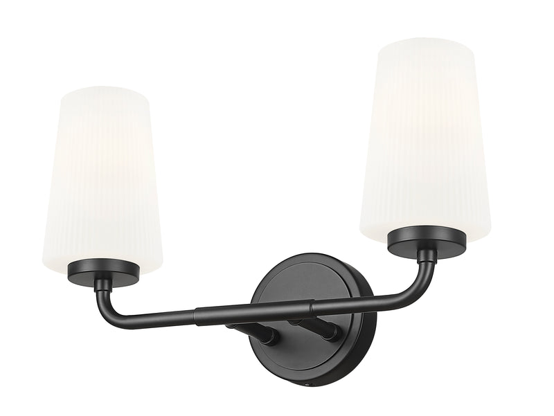 Montford 2 Light 16" Vanity in Matte Black