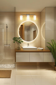 Montford 3 Light 24" Vanity in Chrome in a room setting