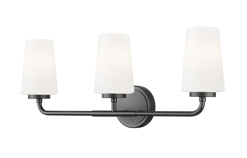 Montford 3 Light 24" Vanity in Matte Black