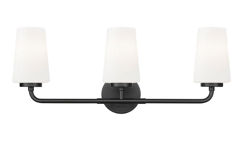 Montford 3 Light 24" Vanity in Matte Black