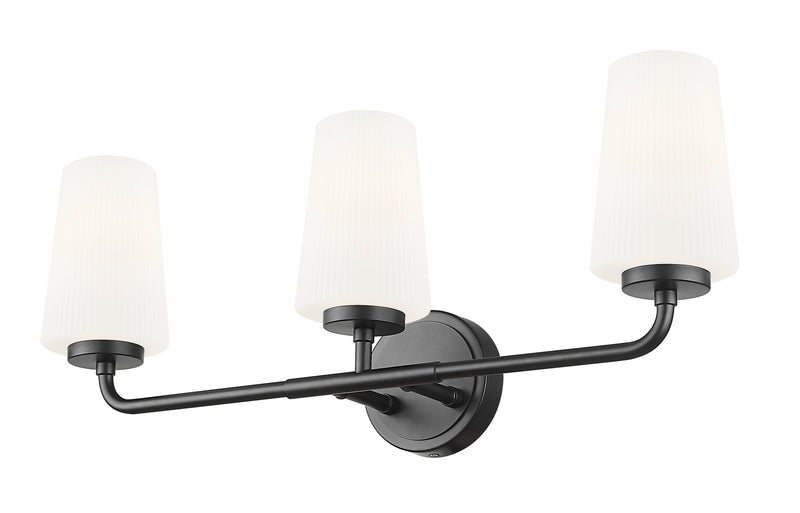 Montford 3 Light 24" Vanity in Matte Black