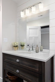 Montford 4 Light 32" Vanity in Chrome in a room setting