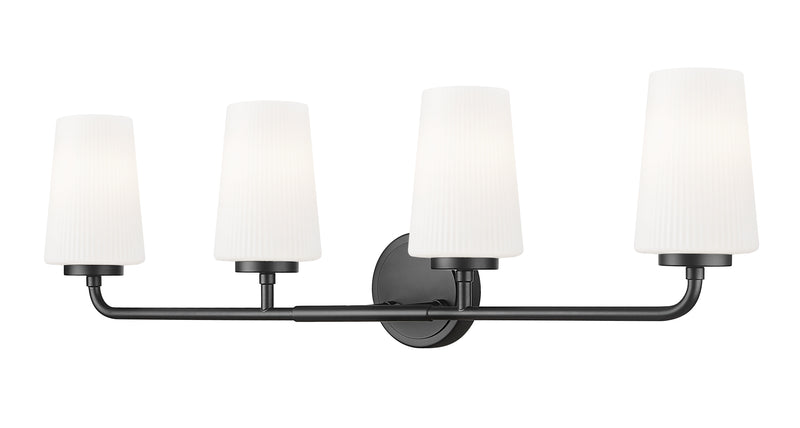Montford 4 Light 32" Vanity in Matte Black
