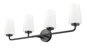 Montford 4 Light 32" Vanity in Matte Black