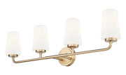 Montford 4 Light 32" Vanity in Modern Gold