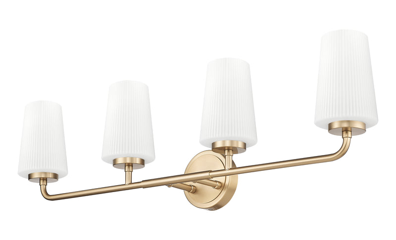 Montford 4 Light 32" Vanity in Modern Gold