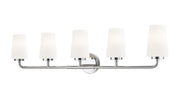 Montford 5 Light 40" Vanity in Chrome