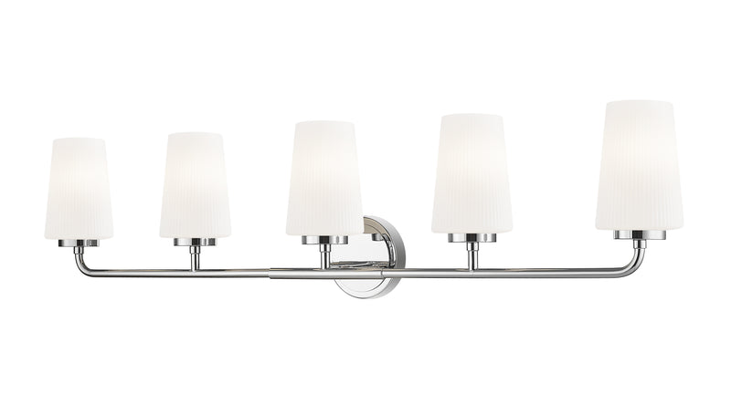 Montford 5 Light 40" Vanity in Chrome