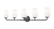 Montford 5 Light 40" Vanity in Matte Black