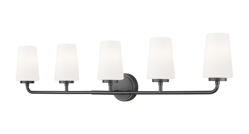 Montford 5 Light 40" Vanity in Matte Black