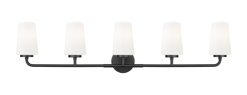 Montford 5 Light 40" Vanity in Matte Black