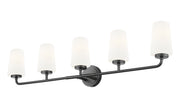 Montford 5 Light 40" Vanity in Matte Black