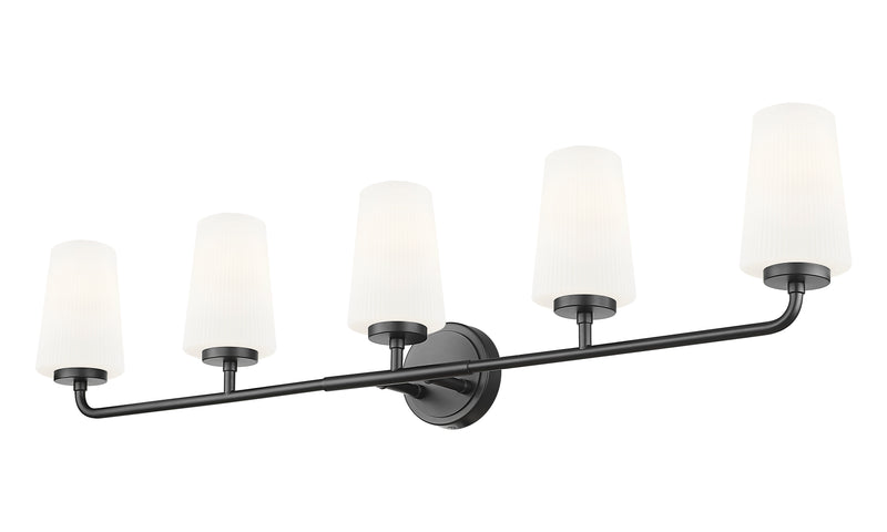 Montford 5 Light 40" Vanity in Matte Black