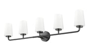 Montford 5 Light 40" Vanity in Matte Black