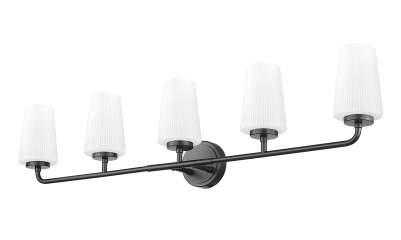 Montford 5 Light 40" Vanity in Matte Black