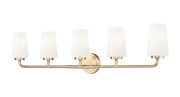 Montford 5 Light 40" Vanity in Modern Gold