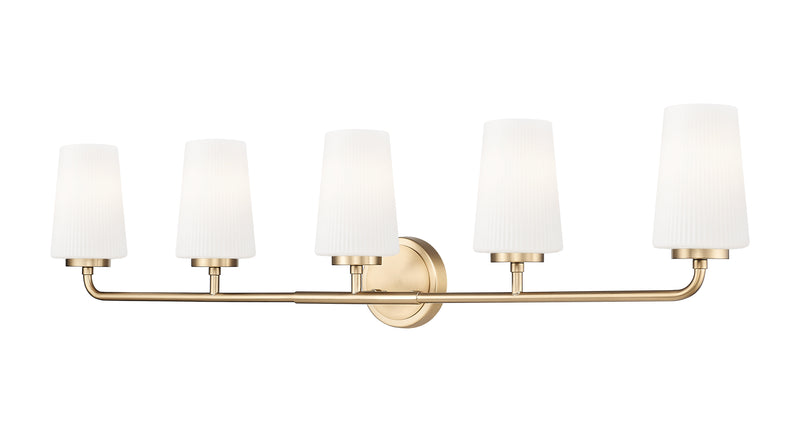 Montford 5 Light 40" Vanity in Modern Gold