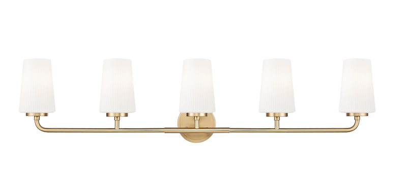 Montford 5 Light 40" Vanity in Modern Gold