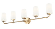 Montford 5 Light 40" Vanity in Modern Gold
