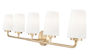 Montford 5 Light 40" Vanity in Modern Gold