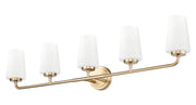 Montford 5 Light 40" Vanity in Modern Gold