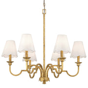 Cheshire 6-Light Chandelier in Vintage Gold