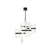 Langston Medium 12-Light Chandelier in Plated Dark Bronze
