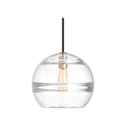 Sedona Large Pendant in Clear Satin Nickel