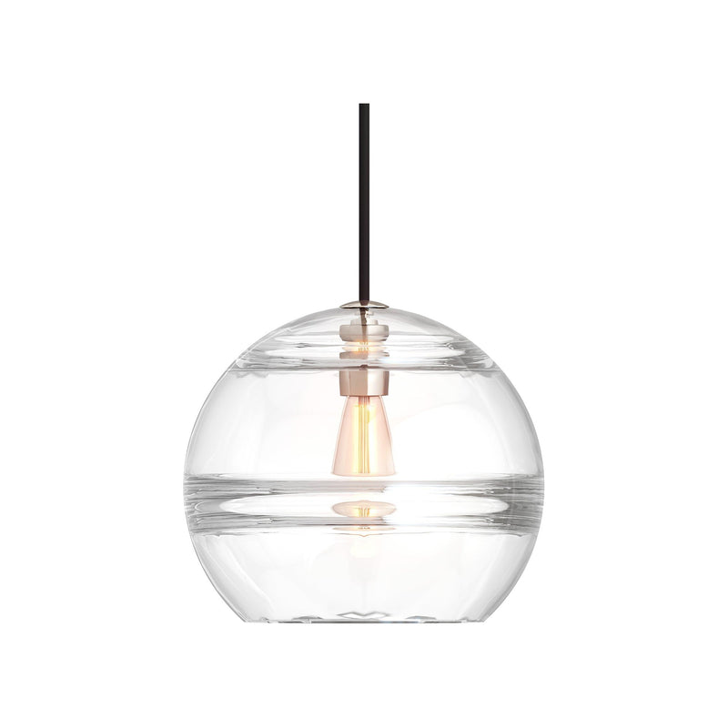 Sedona Large Pendant in Clear Satin Nickel