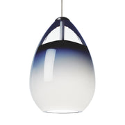Alina Mini Pendant in Antique Bronze with Steel Blue Glass