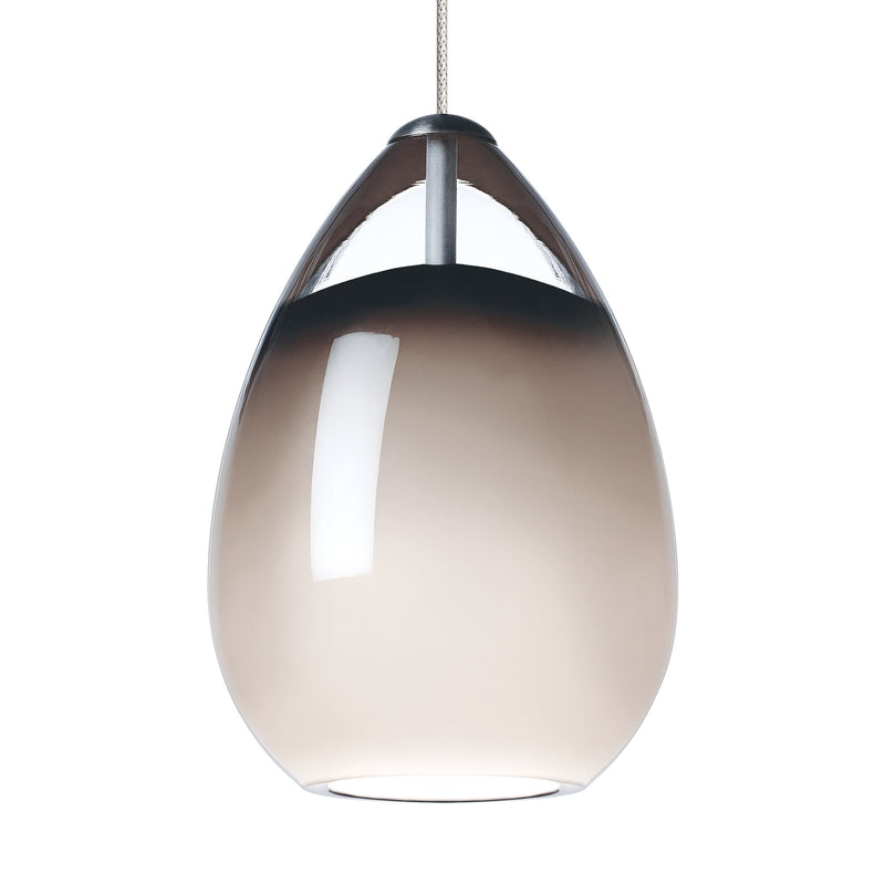 Alina Mini Pendant in Antique Bronze with Smoke Glass