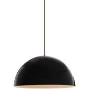 Powell Street Pendant in Gloss Black and White Black