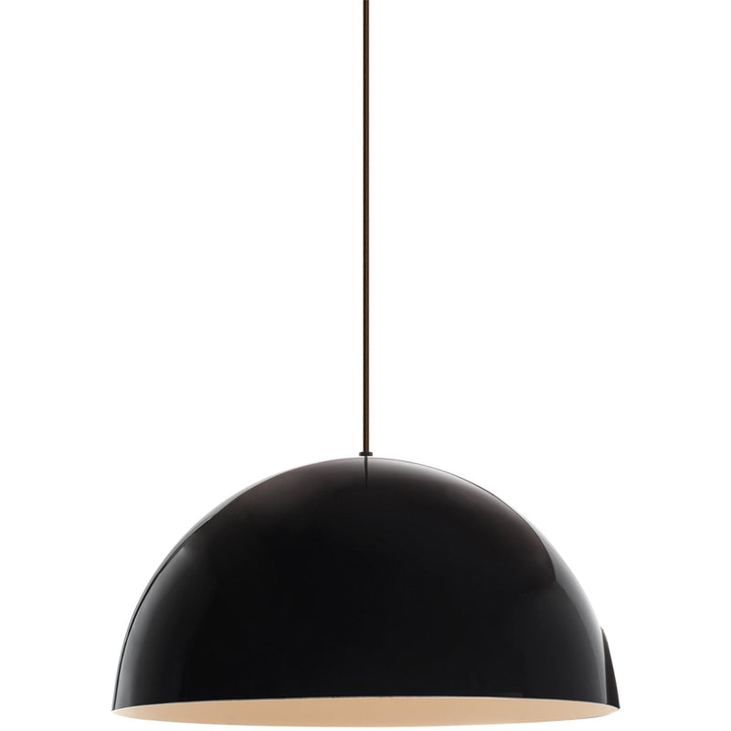 Powell Street Pendant in Gloss Black and White Black