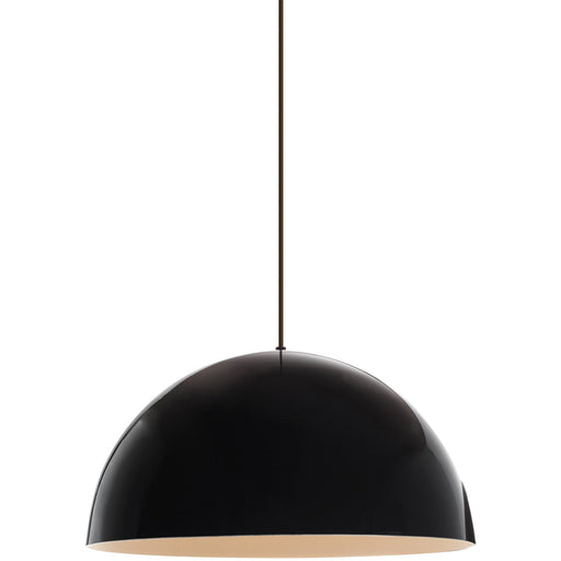 Powell Street Pendant in Gloss Black and White Black