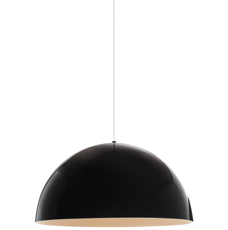 Powell Street Pendant in Gloss Black and White White