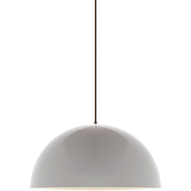 Powell Street Pendant in Gloss White and White Black