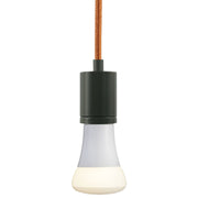 SoCo Modern Socket Pendant in Modern Socket Blue Cord Antique Bronze