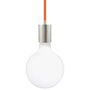 SoCo Modern Socket Pendant in Modern Socket Blue Cord Satin Nickel