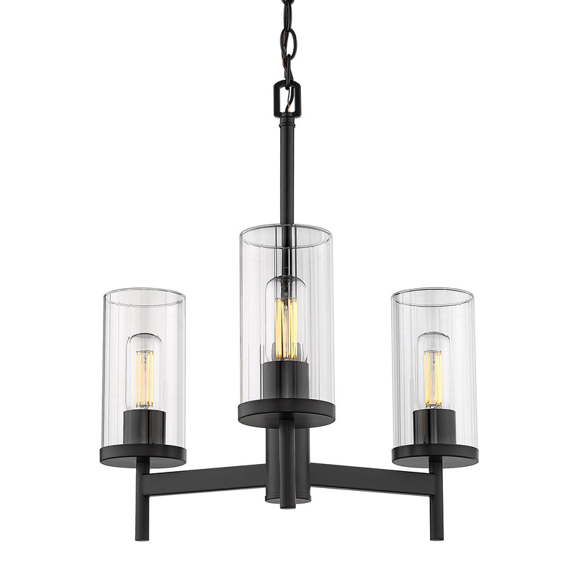 Winslett 3-Light Chandelier in Matte Black
